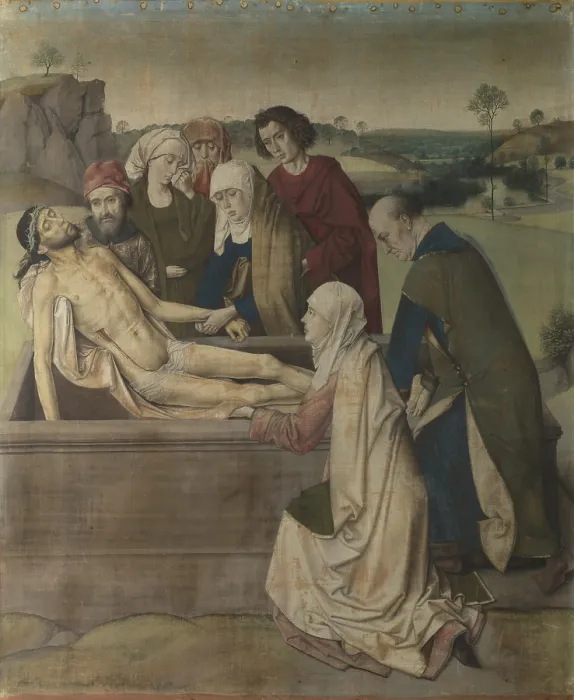 Framed Print : The Entombment of Christ, 1450s. Creator: Bouts, Dirk (1410 / 20-1475) Framed Print : The Entombment of Christ, 1450s. Creator: Bouts, Dirk (1410 / 20-1475)
