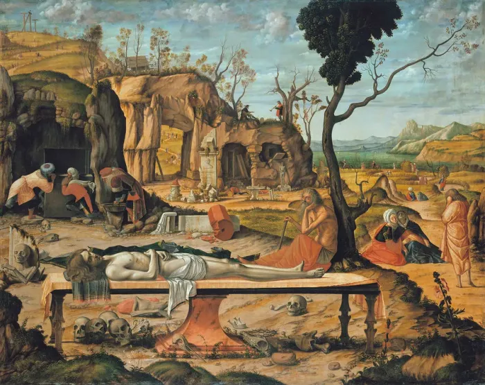 Framed Print : The Entombment of Christ, 1505. Artist: Carpaccio, Vittore (1460-1526) Framed Print : The Entombment of Christ, 1505. Artist: Carpaccio, Vittore (1460-1526)