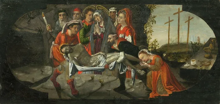 Framed Print : The Entombment of Christ, 1580-1620. Creator: Unknown Framed Print : The Entombment of Christ, 1580-1620. Creator: Unknown