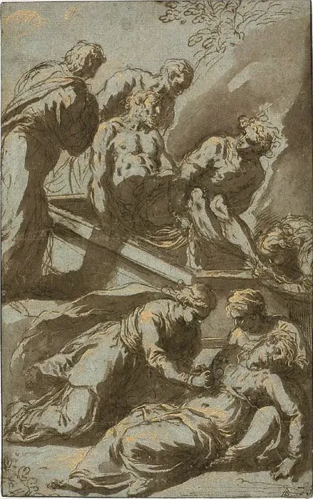 Framed Print : The Entombment of Christ, 1595 / 1600. Creator: Jacopo Palma Framed Print : The Entombment of Christ, 1595 / 1600. Creator: Jacopo Palma