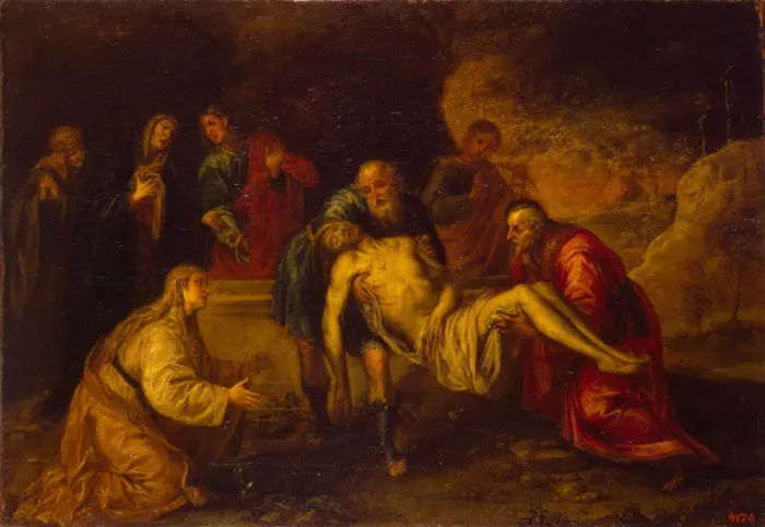 Framed Print : The Entombment of Christ, Between 1640 and 1650. Artist: Pereda y Salgado, Antonio, de (1611-1678) Framed Print : The Entombment of Christ, Between 1640 and 1650. Artist: Pereda y Salgado, Antonio, de (1611-1678)