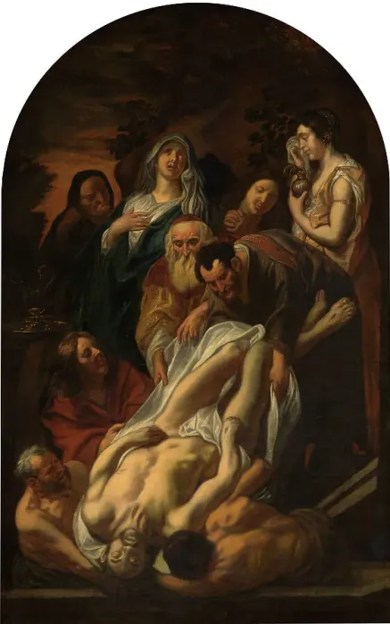 Framed Print : The Entombment of Christ, 1665. Creator: Jordaens, Jacob (1593-1678) Framed Print : The Entombment of Christ, 1665. Creator: Jordaens, Jacob (1593-1678)