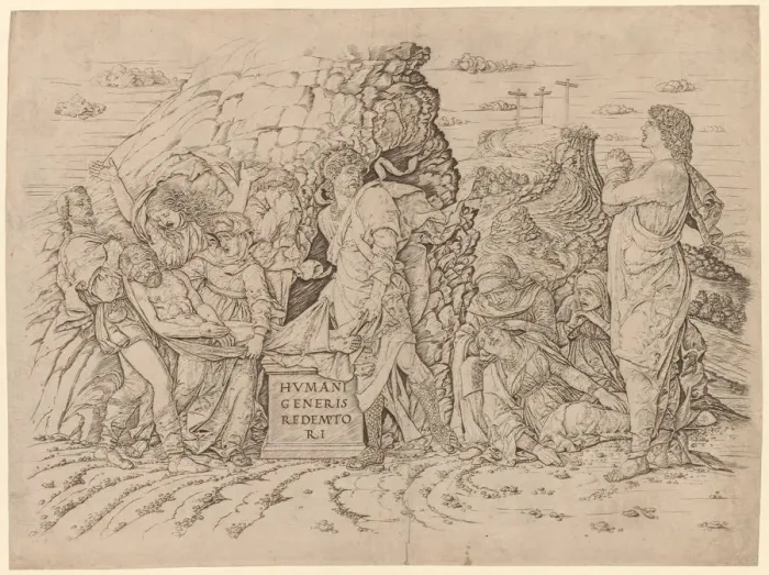 Framed Print : The Entombment. Creator: Andrea Mantegna (Italian, 1431-1506) Framed Print : The Entombment. Creator: Andrea Mantegna (Italian, 1431-1506)