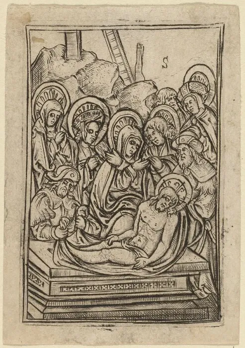 Framed Print : The Entombment. Creator: Master S Framed Print : The Entombment. Creator: Master S