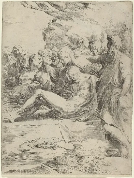 Framed Print : The Entombment. Creator: Parmigianino Framed Print : The Entombment. Creator: Parmigianino