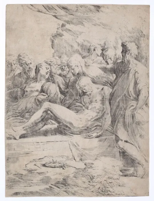 Framed Print : Entombment Facing Left, 1529-1530. 1529-1530. Creator: Parmigianino Framed Print : Entombment Facing Left, 1529-1530. 1529-1530. Creator: Parmigianino