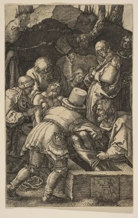 Framed Print : The Entombment, from The Passion, 1512. Creator: Albrecht Durer Framed Print : The Entombment, from The Passion, 1512. Creator: Albrecht Durer