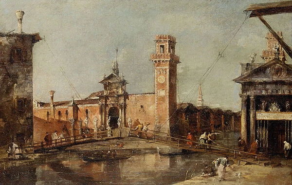The Entrance to the Arsenal in Venice, after 1776. Artist: Guardi, Francesco (1712-1793)