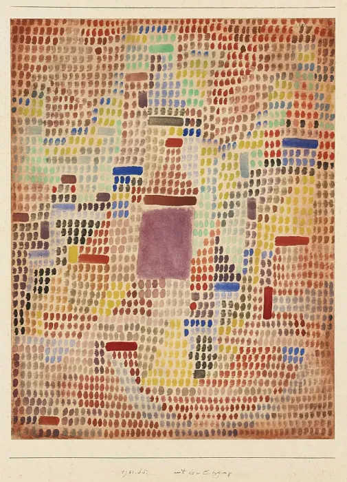 Framed Print : With the Entrance. Artist: Klee, Paul (1879-1940) Framed Print : With the Entrance. Artist: Klee, Paul (1879-1940)