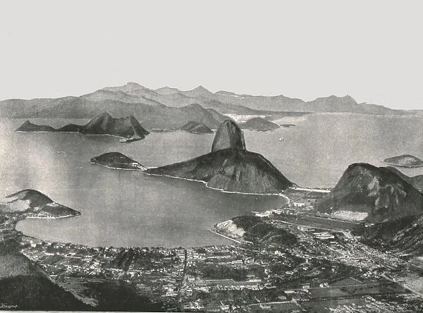 Entrance to the Bay from the summit of Corcovado, Rio de Janeiro, Brazil, 1895. Creator: Unknown