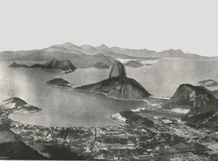 Framed Print : Entrance to the Bay from the summit of Corcovado, Rio de Janeiro, Brazil, 1895. Creator: Unknown Framed Print : Entrance to the Bay from the summit of Corcovado, Rio de Janeiro, Brazil, 1895. Creator: Unknown