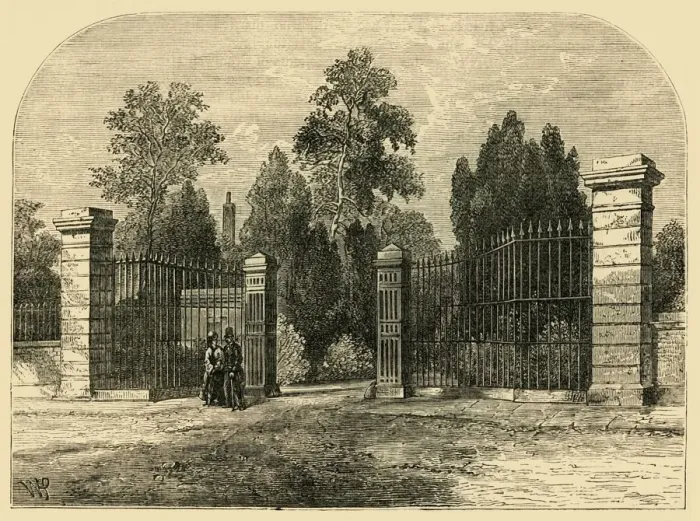 Framed Print : Entrance to Brompton Cemetery, c1876. Creator: Unknown Framed Print : Entrance to Brompton Cemetery, c1876. Creator: Unknown