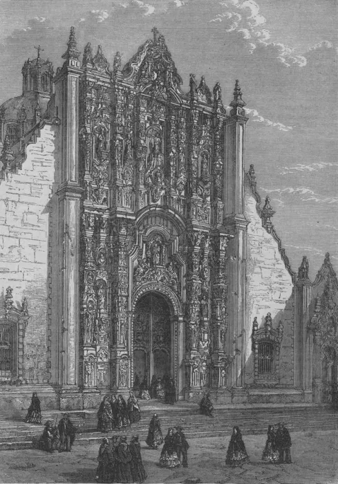 Framed Print : Entrance to the Cathedral of Mexico, c1890 Framed Print : Entrance to the Cathedral of Mexico, c1890
