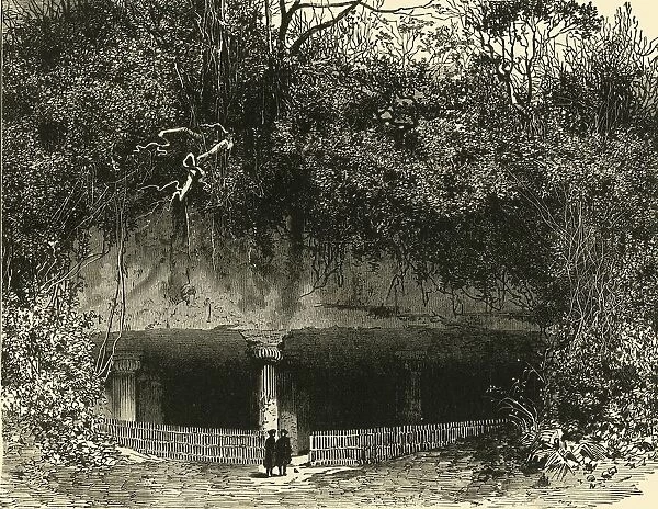 Entrance of Cave at Elephanta (Bombay Presidency), 1890. Creator: Unknown