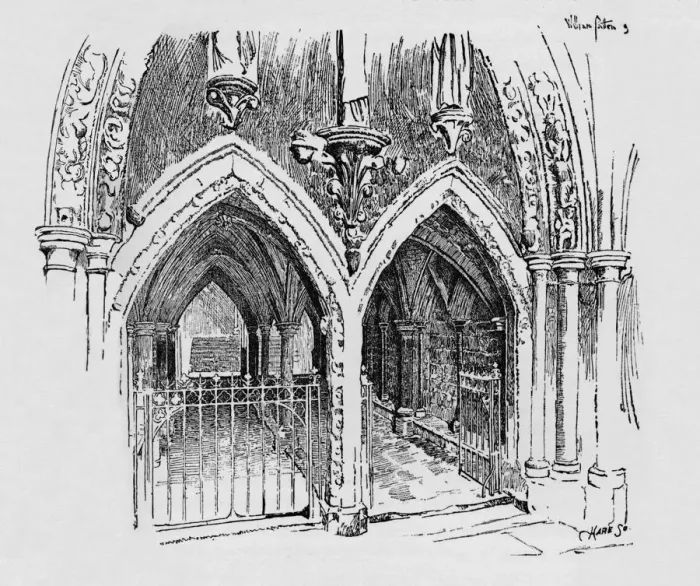 Framed Print : Entrance to Chapter House, c1897. Artist: William Patten Framed Print : Entrance to Chapter House, c1897. Artist: William Patten