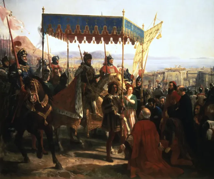 Framed Print : Entrance of Charles VIII into Naples, 12th May 1495 (19th century) Framed Print : Entrance of Charles VIII into Naples, 12th May 1495 (19th century)