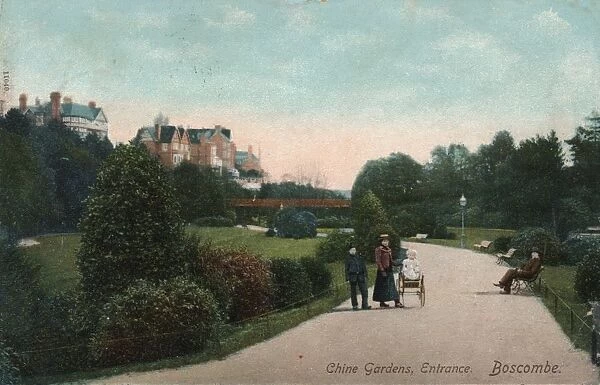 Entrance to Chine Gardens, Boscombe, Dorset, c1905