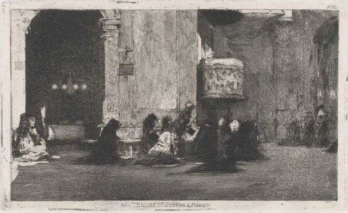 Framed Print : Entrance to the church of St Joseph (San Jose), Madrid, figures seated on the groun... ca. 1860-70. Creator: Mariano Jose Maria Bernardo Fortuny y Carbo Framed Print : Entrance to the church of St Joseph (San Jose), Madrid, figures seated on the groun... ca. 1860-70. Creator: Mariano Jose Maria Bernardo Fortuny y Carbo