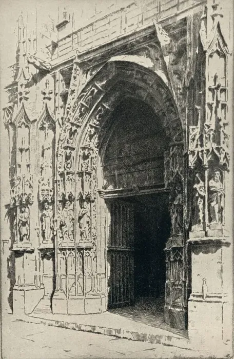 Framed Print : Entrance of the Church of St Merri, 1915. Artist: Otto J Schneider Framed Print : Entrance of the Church of St Merri, 1915. Artist: Otto J Schneider