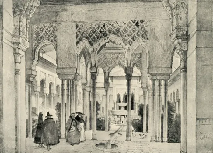 Framed Print : Entrance to the Court of the Lions, c1830, (1907). Creator: Unknown Framed Print : Entrance to the Court of the Lions, c1830, (1907). Creator: Unknown
