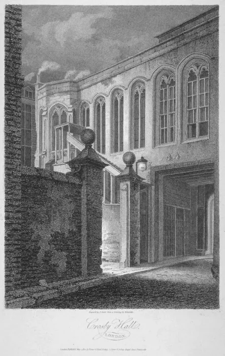 Framed Print : The entrance to Crosby Hall at no 36 Bishopsgate, City of London, 1804 Framed Print : The entrance to Crosby Hall at no 36 Bishopsgate, City of London, 1804