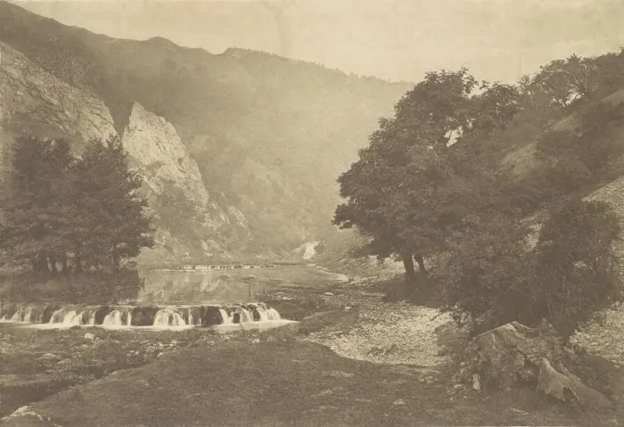 Framed Print : Entrance to Dove Dale, Derbyshire, 1880s, printed 1888. 1880s, printed 1888 Framed Print : Entrance to Dove Dale, Derbyshire, 1880s, printed 1888. 1880s, printed 1888