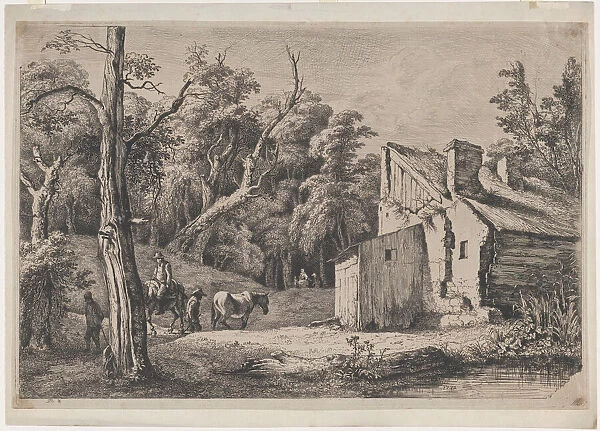 Entrance to the Forest of Brie with Cottage on the Right, 1772