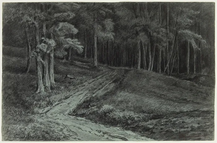 Framed Print : Entrance to the Forest near Kelheim, 1871. Creator: Carel Nicolaas Storm Framed Print : Entrance to the Forest near Kelheim, 1871. Creator: Carel Nicolaas Storm