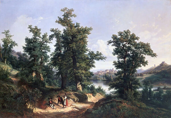 Entrance to the Forest of Saverne, 1838. Artist: Edouard Jean Marie Hostein