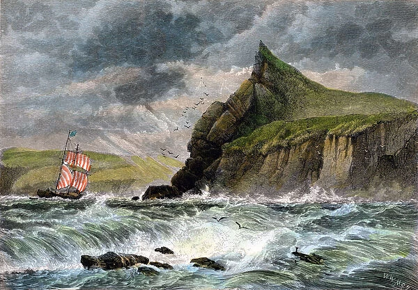 The entrance to Fowey Harbour, Cornwall, 19th century