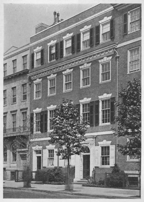 Framed Print : Entrance front, house of Miss Anne Morgan, Sutton Place, New York City, 1924
