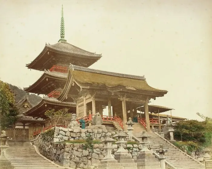 Framed Print : Entrance Gate of Kiyomidzu, 1865. Creator: Unknown Framed Print : Entrance Gate of Kiyomidzu, 1865. Creator: Unknown