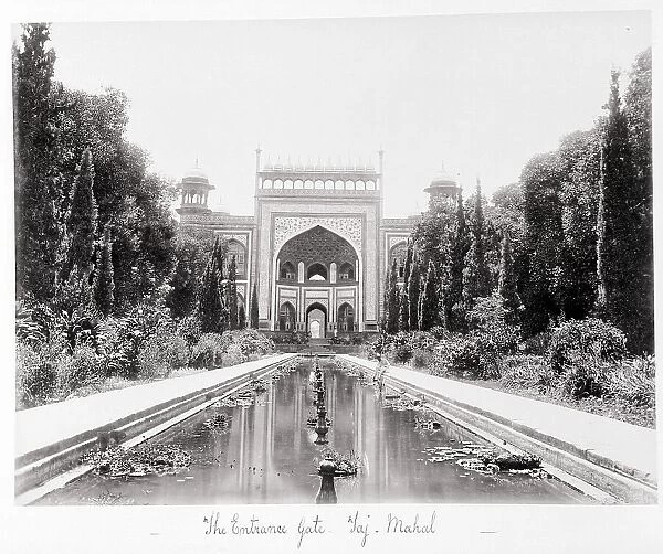 The Entrance Gate-Taj Mahal, Late 1860s. Creator: Samuel Bourne