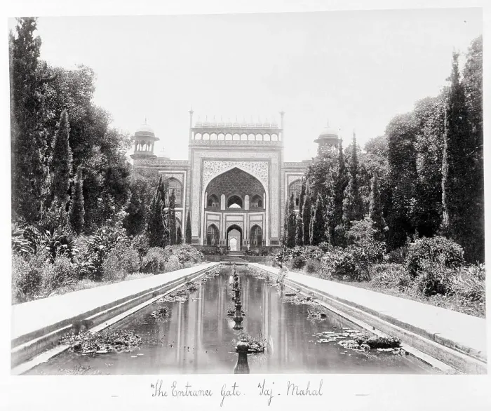 Framed Print : The Entrance Gate-Taj Mahal, Late 1860s. Creator: Samuel Bourne Framed Print : The Entrance Gate-Taj Mahal, Late 1860s. Creator: Samuel Bourne