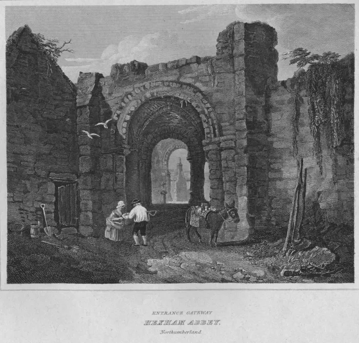 Framed Print : Entrance Gateway - Hexham Abbey, Northumberland, 1814. Artist: John Greig Framed Print : Entrance Gateway - Hexham Abbey, Northumberland, 1814. Artist: John Greig