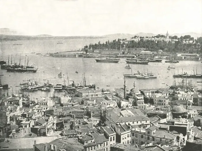 Framed Print : The entrance to the Golden Horn, Constantinople, Ottoman Empire, 1895. Creator: W &s Ltd Framed Print : The entrance to the Golden Horn, Constantinople, Ottoman Empire, 1895. Creator: W &s Ltd