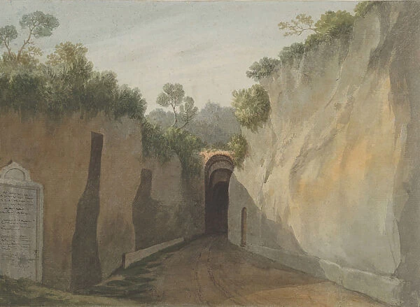 Entrance to the Grotto of Posillipo, Naples, 1778-79. Creator: John Warwick Smith