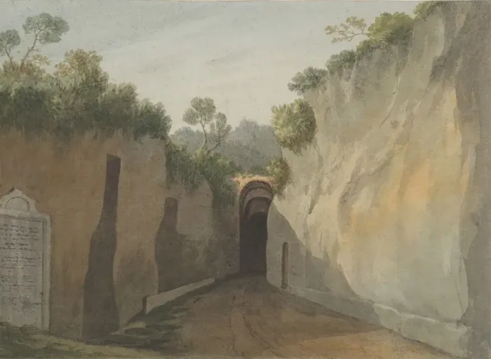 Framed Print : Entrance to the Grotto of Posillipo, Naples, 1778-79. Creator: John Warwick Smith Framed Print : Entrance to the Grotto of Posillipo, Naples, 1778-79. Creator: John Warwick Smith
