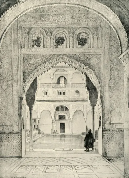 Framed Print : Entrance to the Hall of the Barque... 19th century, (1907). Creator: Unknown Framed Print : Entrance to the Hall of the Barque... 19th century, (1907). Creator: Unknown