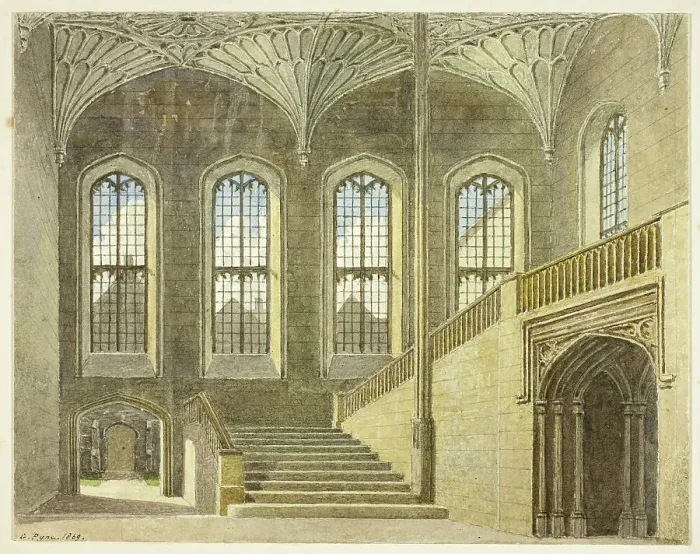 Framed Print : Entrance Hall, Christchurch, Oxford, 1869. Creator: George Pyne Framed Print : Entrance Hall, Christchurch, Oxford, 1869. Creator: George Pyne