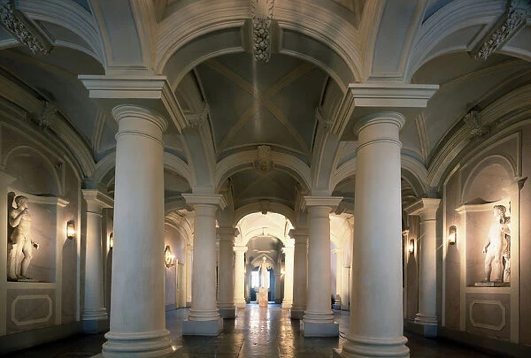 The Entrance hall of the Menshikov Palace in Saint Petersburg, 1716-1720. Artist: Giovanni Maria Fontana