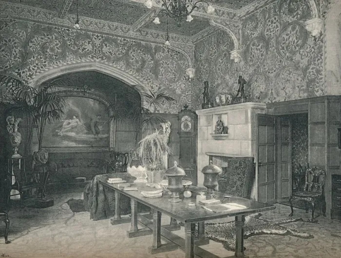 Framed Print : The Entrance Hall of Stanmore Hall, c1891 Framed Print : The Entrance Hall of Stanmore Hall, c1891