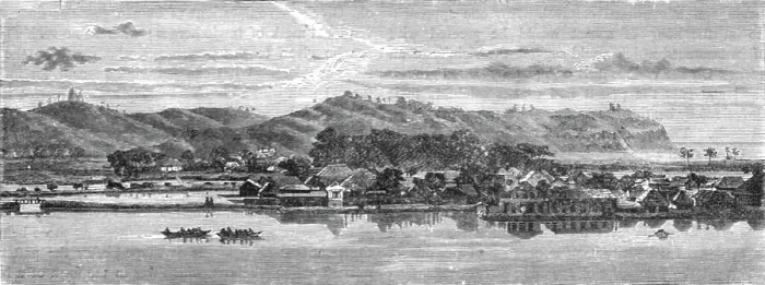 Framed Print : Entrance into the harbour of Kanasawa; A European Sojourn in Japan, 1875. Creator: Unknown