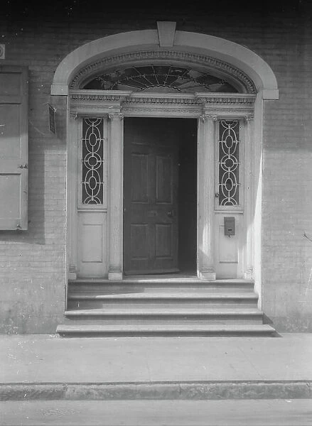 Entrance of the Hermann-Grima House, 820 St. Louis Street, New Orleans, between 1920 and 1926. Creator: Arnold Genthe