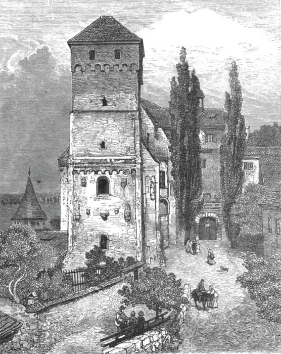 Framed Print : Entrance of the Imperial Castle, Nuremberg; From Alsace to the Hartz, 1875. Creator: Unknown Framed Print : Entrance of the Imperial Castle, Nuremberg; From Alsace to the Hartz, 1875. Creator: Unknown