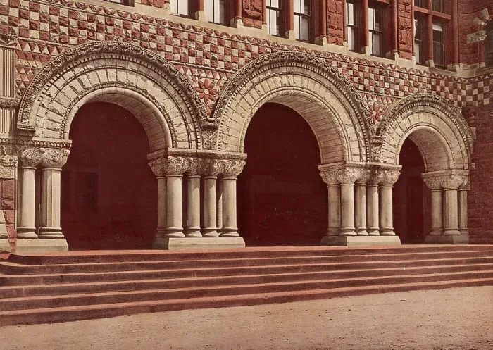 Framed Print : Entrance to Law School, Harvard University, c1900. Creator: Unknown Framed Print : Entrance to Law School, Harvard University, c1900. Creator: Unknown