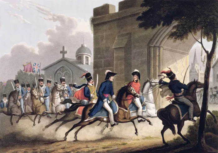 Framed Print : Entrance of Lord Wellington into Salamanca, May 20th 1813 1815. Artist: Matthew Dubourg Framed Print : Entrance of Lord Wellington into Salamanca, May 20th 1813 1815. Artist: Matthew Dubourg
