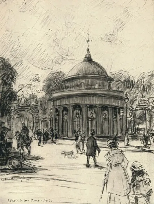 Framed Print : Entrance to the Parc Monceau, 1915. Artist: Frank Milton Armington Framed Print : Entrance to the Parc Monceau, 1915. Artist: Frank Milton Armington