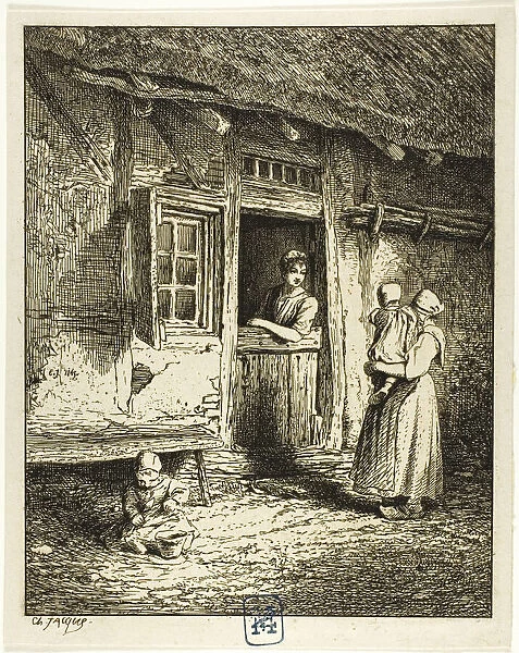 Entrance to a Peasants House, 1845. Creator: Charles Emile Jacque
