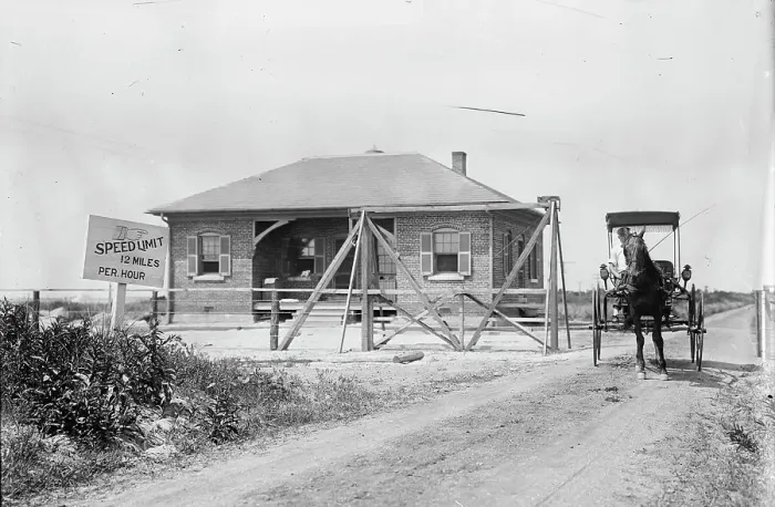 Framed Print : Entrance to proving ground, Sandy Hook, between c1910 and c1915. Creator: Bain News Service Framed Print : Entrance to proving ground, Sandy Hook, between c1910 and c1915. Creator: Bain News Service